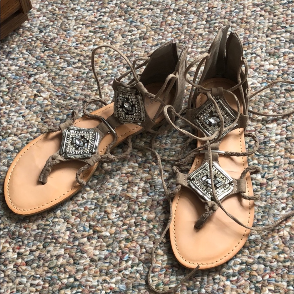 Lace up sandals